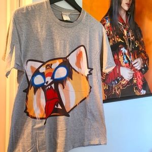 Women's M Gray Aggretsuko Tshirt
